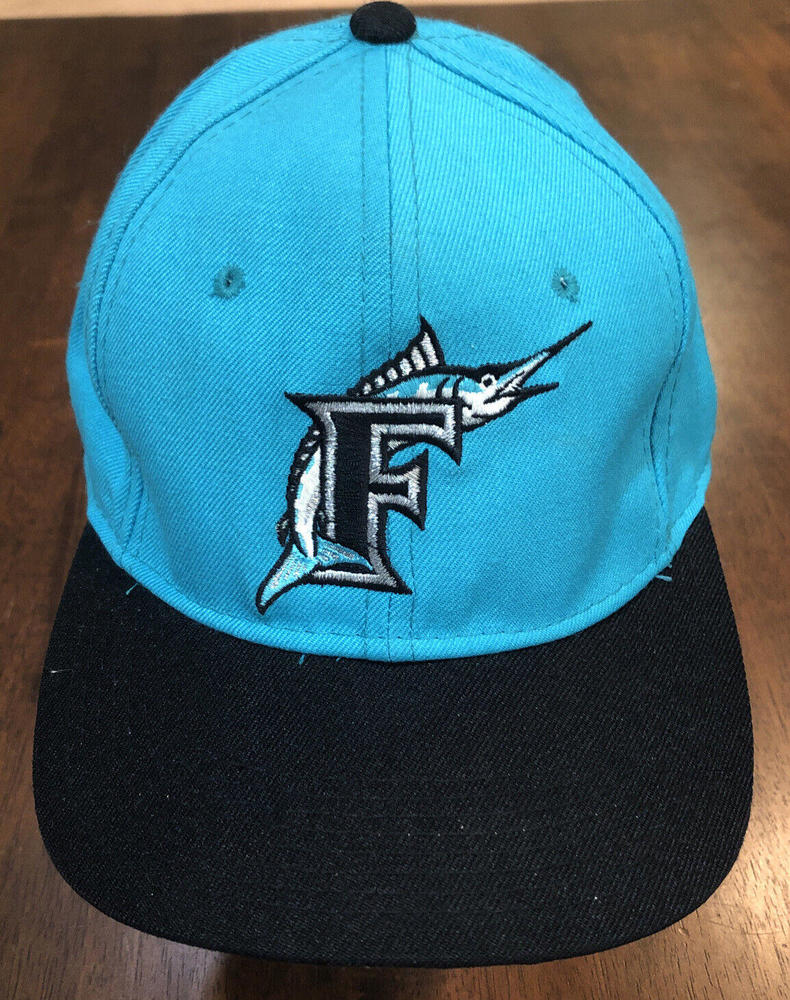 Vintage Florida Marlins Hat Cap Sports Specialties Size 7-1/4 The Pro Blue Black
